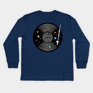 Cosmic Vinyl Side 1 Exploration Kids Long Sleeve T-Shirt